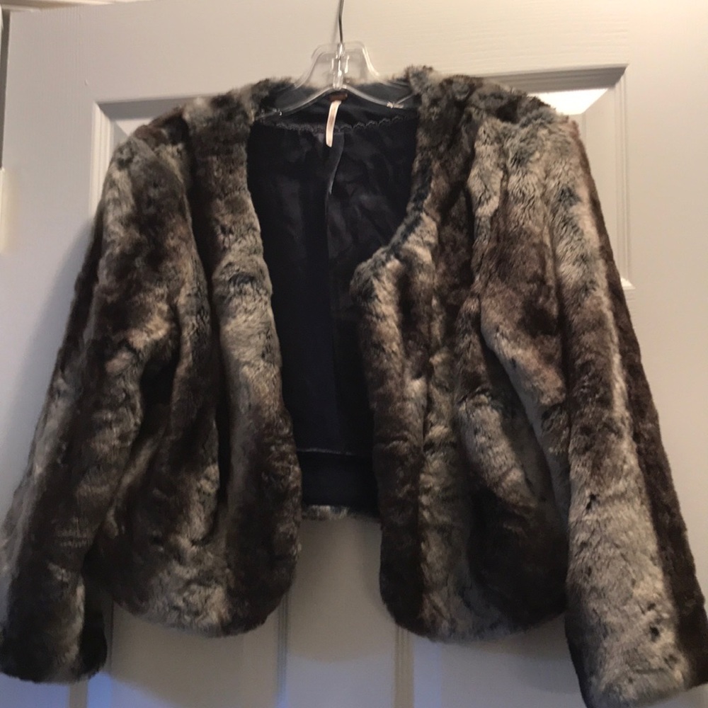 Free People Bolero faux fur, size L
